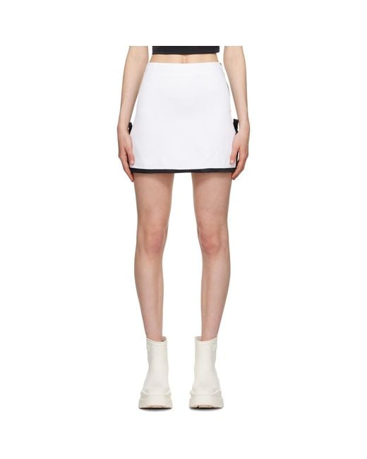 MSGM Black White Bow Miniskirt