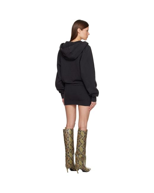 The Attico Black American Fleece Minidress