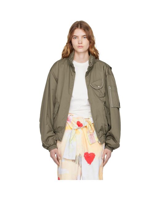 OPEN YY Natural Cotton Cargo Bomber Jacket