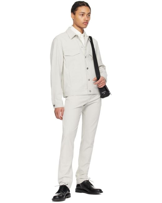 Theory Off-white Raffi Trousers for men