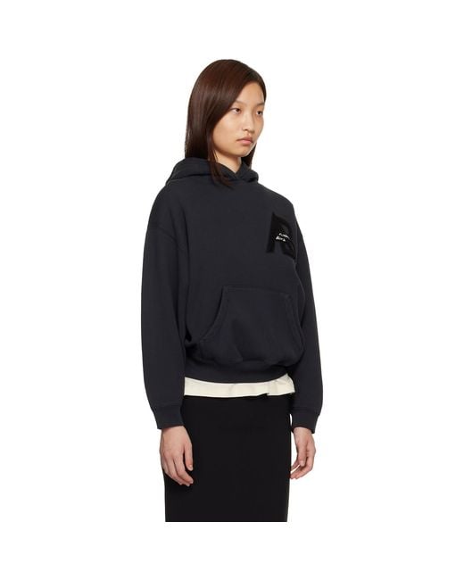 Anine Bing Black Jaci Letterman Hoodie