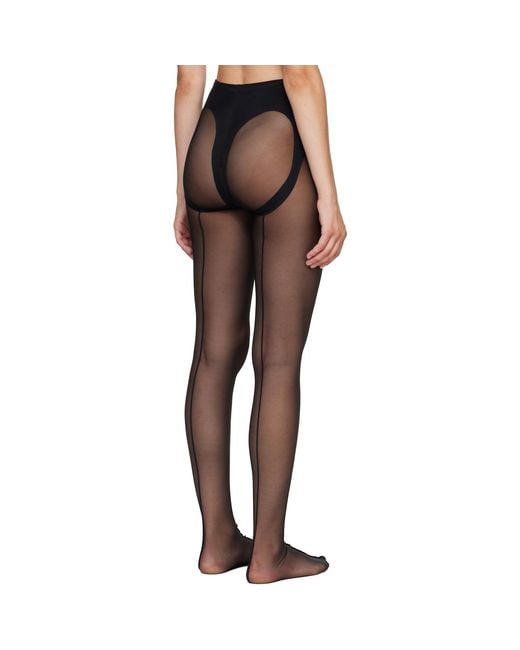 Mugler Black Re/Edit Pantyhose Tights