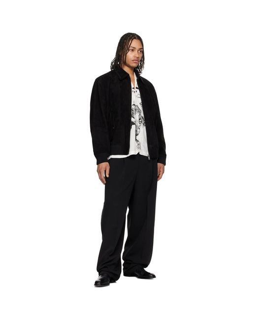 HUGO Black Extra-Slim-Fit Soft Suede Jacket for men