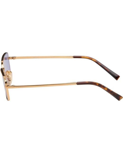 Prada Blue Rectangular Sunglasses for men