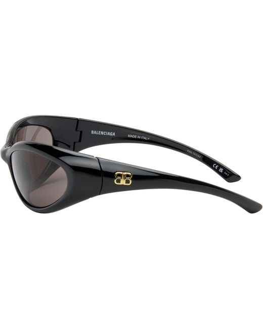 Balenciaga Black Oval Sunglasses for men