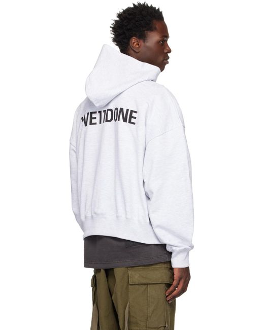 we11done White New Teddy Hoodie for men