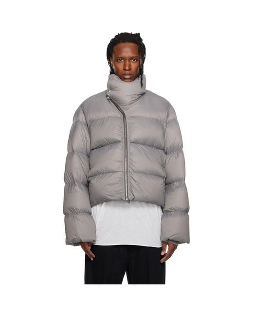 Rick Owens Gray Tower Turtle Jacket for men
