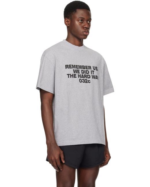 T-shirt consensus gris 032c pour homme en coloris Black