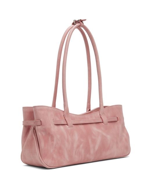 MARGE SHERWOOD Pink Leather 'Grandma' Used Shoulder Bag