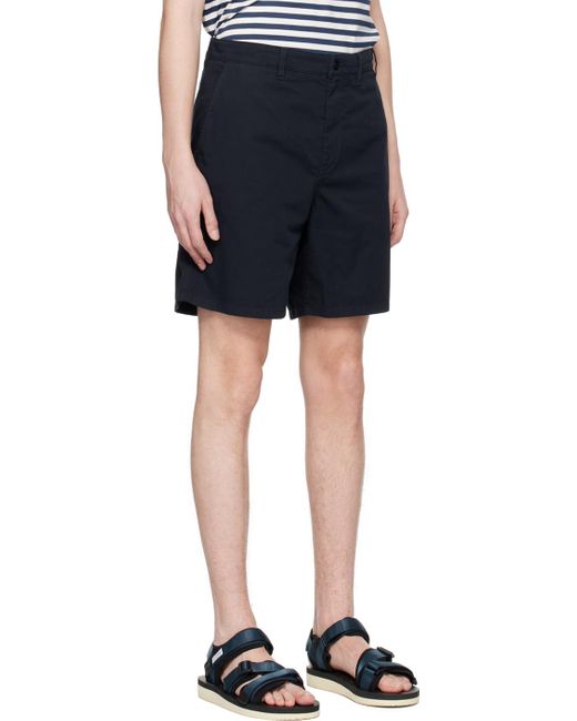 Norse Projects Blue Navy Aros Shorts for men