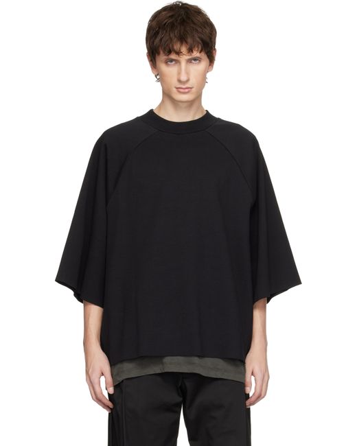 Seventh Black Raglan Box T-Shirt for men