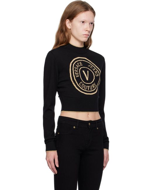 Versace Black V-emblem Sweater