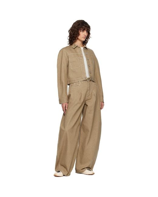 Jacquemus Natural 'The Ovalo Cargo' Denim Jacket