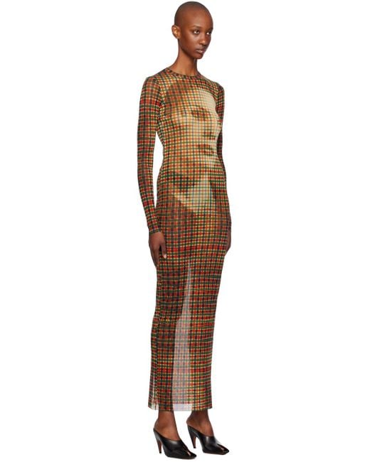Jean Paul Gaultier マルチカラー Tartan Face マキシワンピース Black