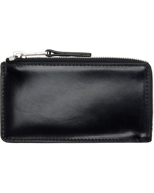 Lemaire Black Patina Zip Coin Card Holder