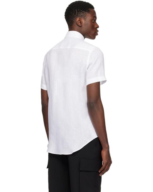 Chemise blanche à coupe classique Giorgio Armani pour homme en coloris White