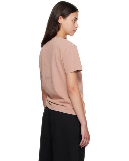 Acne ピンク コットン クルーネックTシャツ Black
