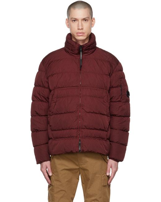C.P. Company Synthetic C.p. Company Burgundy Eco-chrome Down Jacket in ...