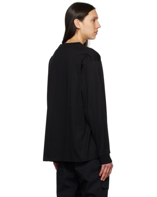 Burberry Black 'transcend' Long Sleeve T-shirt for men