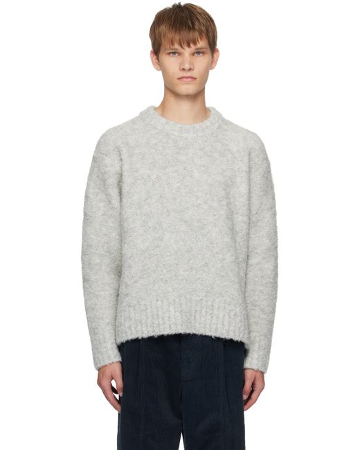 LE17SEPTEMBRE Gray Crewneck Sweater for men