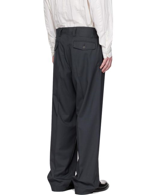 Pantalon gris à écusson mfpen pour homme en coloris Black