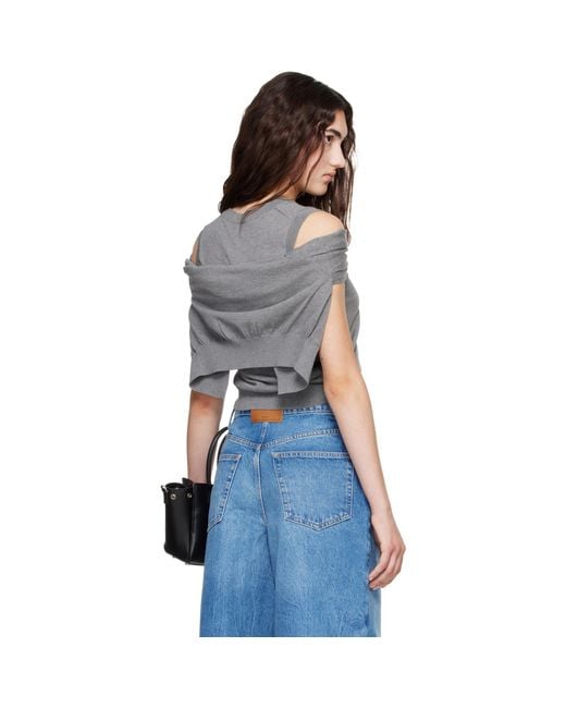 Alexander Wang Blue Wrapped Cardigan Vest