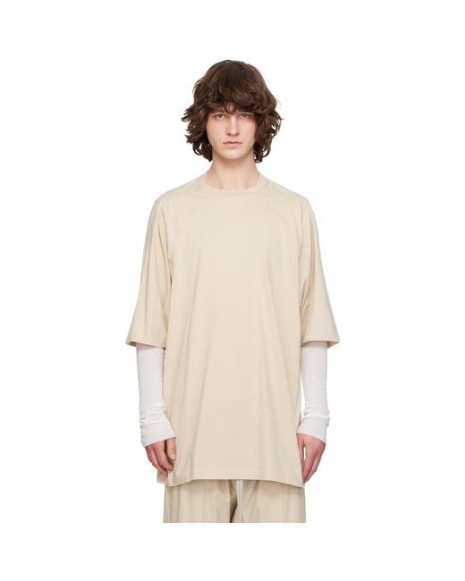 Rick Owens Natural Temple Jumbo S/S T-Shirt for men