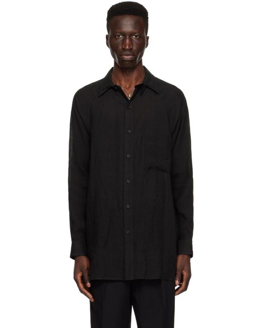 Yohji Yamamoto Black Collar Shirt for men