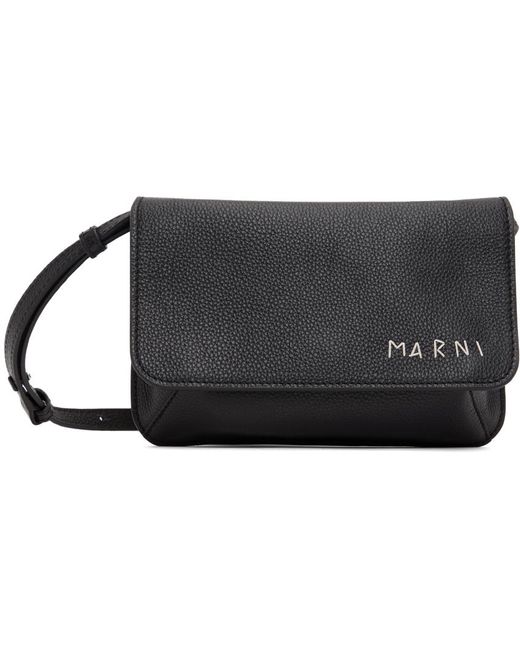Marni Black Hand-Stitched Bag for men
