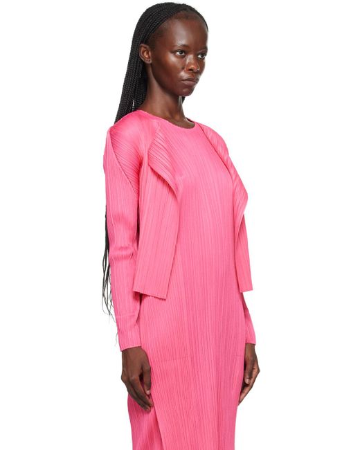 Pleats Please Issey Miyake Pink Monthly Colors July Cardigan | Lyst