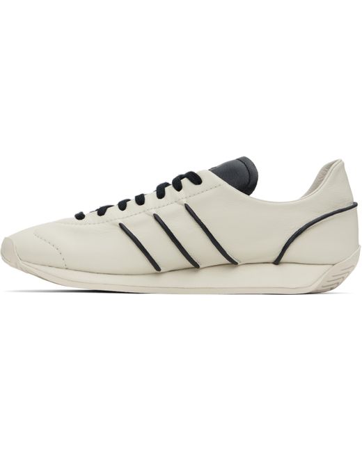 メンズ Y-3 オフホワイト＆ブラック Country スニーカー Black