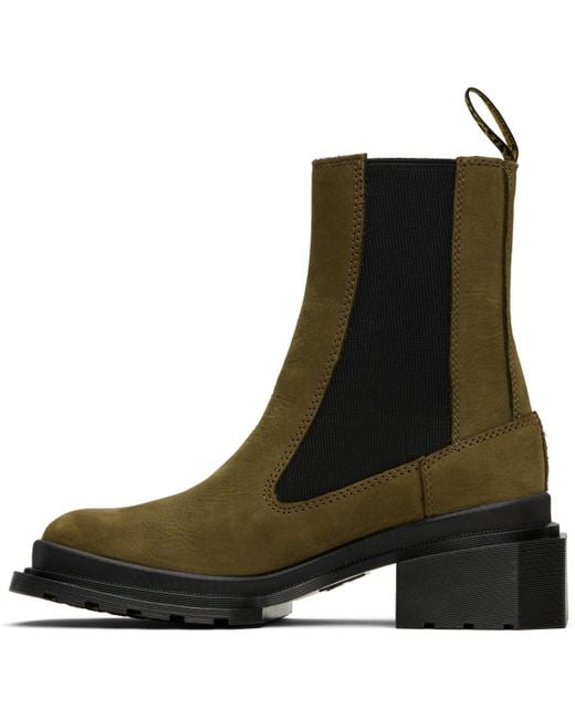 Dr. Martens Green Khaki Maybole Buttersoft Leather Chelsea Boots