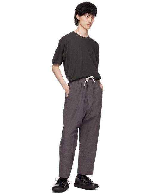 Pantalon gris à cordon coulissant - o-project Jan Jan Van Essche pour homme en coloris Black