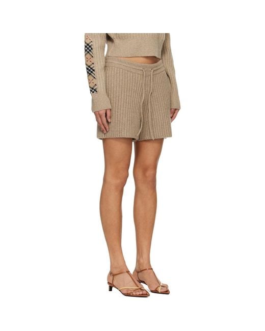 Burberry Natural Wool Shorts