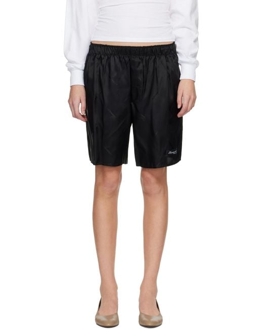 HOMMEGIRLS Black Long Boxer Shorts
