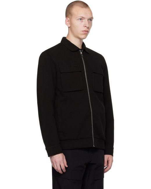 Hugo boss top black zip jacket