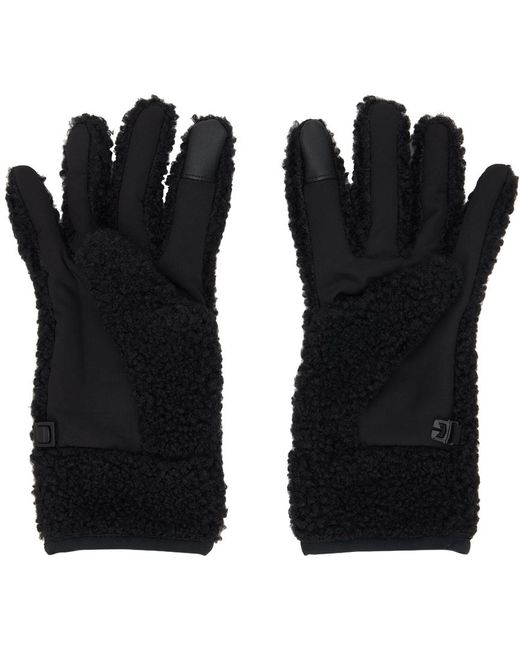 Dime Black Classic Polar Fleece Gloves for men