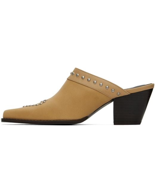 OPEN YY Black Heart Stud Western Mules
