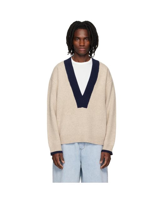 Entire studios Black Off- Echo Knit Sweater for men