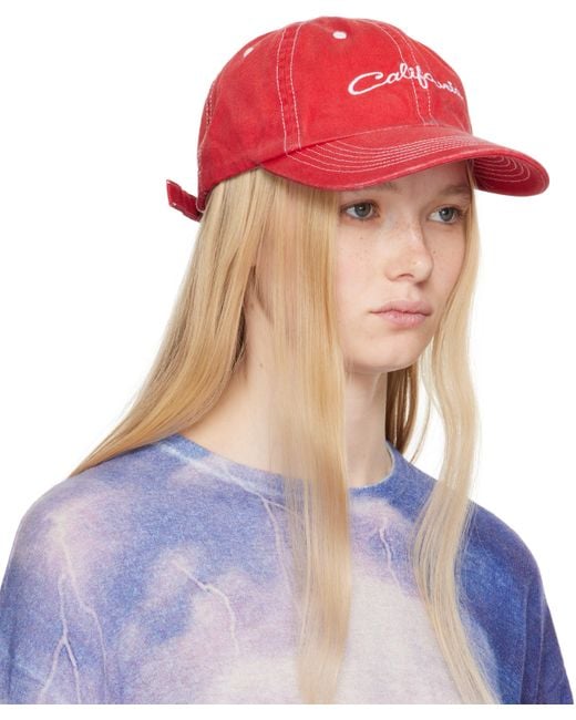 ERL Blue 'California' Embroidered Cap