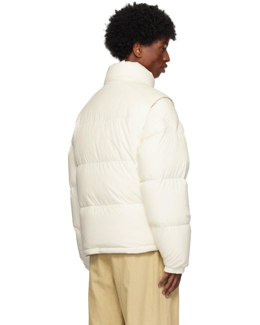 メンズ Moncler ホワイト& Verone リバーシブル ショート ダウンジャケット Natural