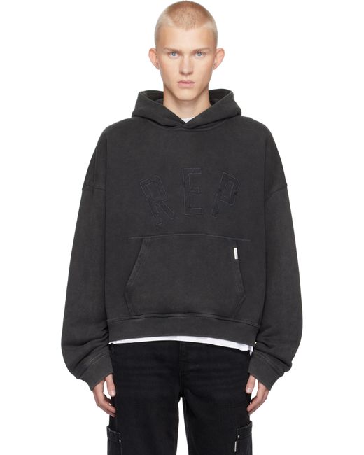 Represent Black 'Rep' Applique Hoodie for men