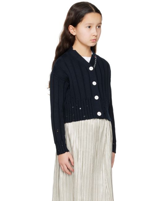 Marni キッズ｜ネイビー ディストレス カーディガン Blue