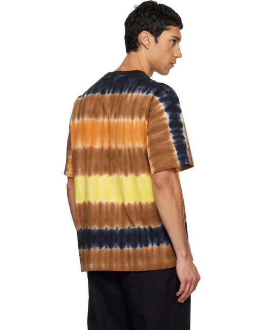 A Bathing Ape Orange Drip Stripe One Point T-Shirt for men