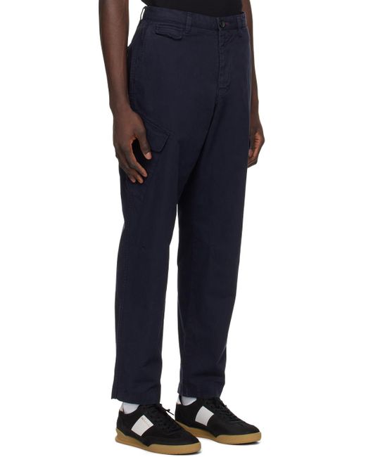 PS by Paul Smith Blue Navy Flap Pocket Cargo Pants for men