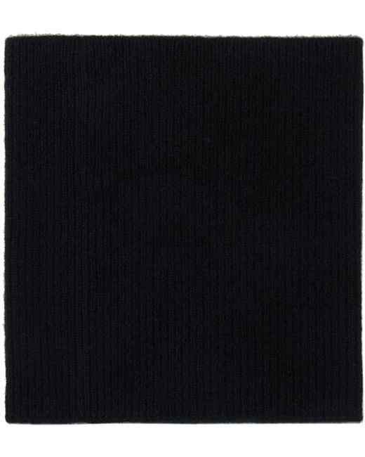 Auralee Black Baby Cashmere Knit Scarf for men