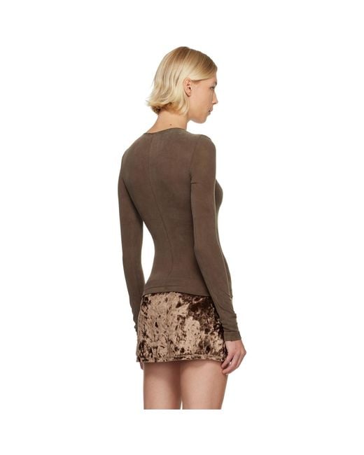 Fruity Booty Brown Second Skin V-Neck T-Shirt