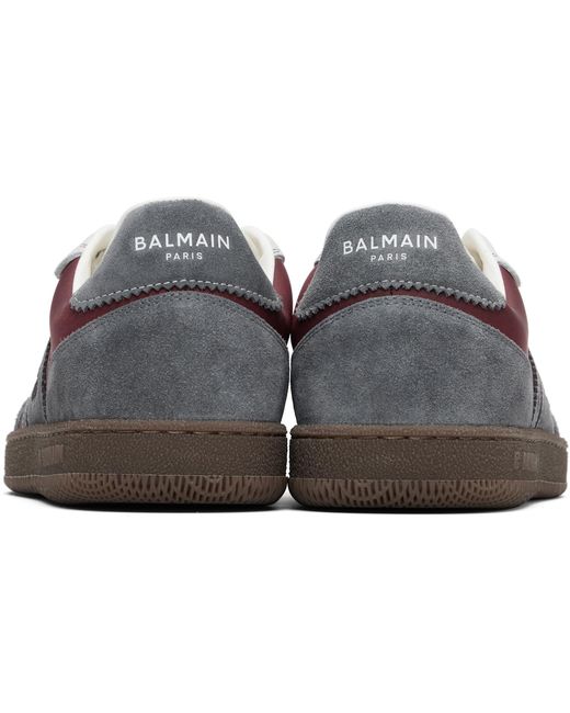 Balmain Black Burgundy Swan' Sneakers for men