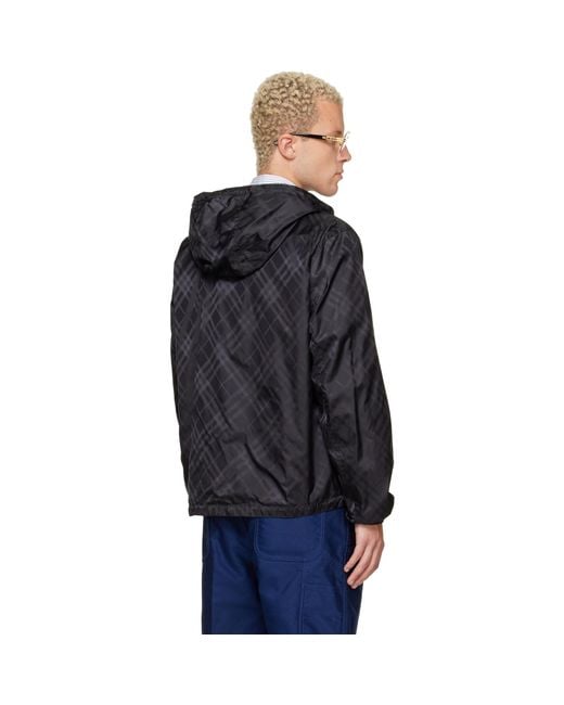 Burberry Black Check Reversible Jacket for men