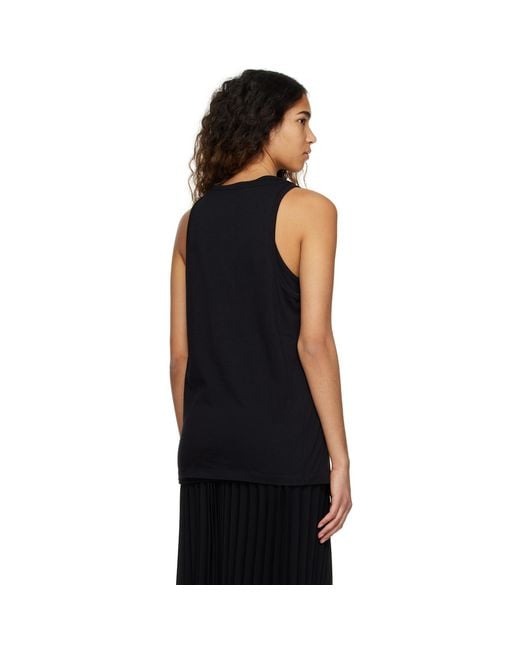 MM6 by Maison Margiela Black Spliced Tank Top